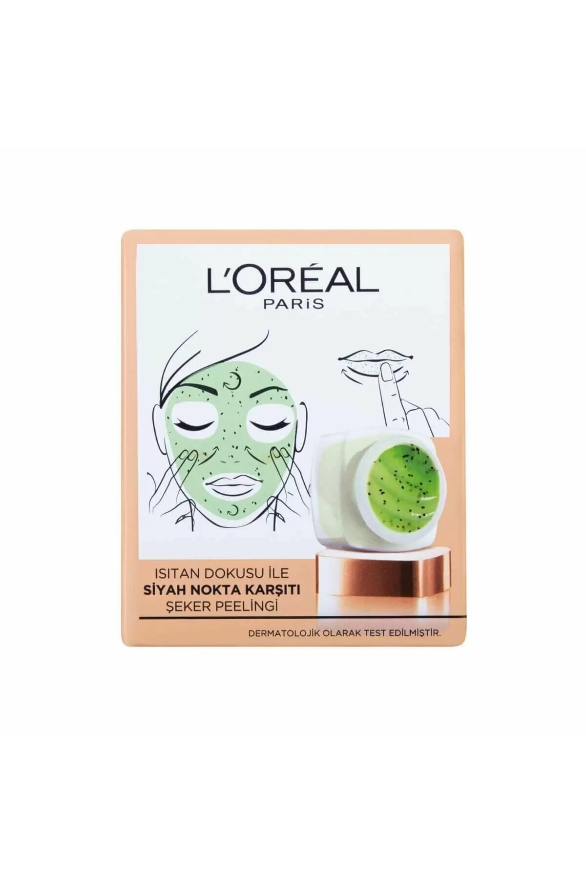 حاوی ۳ قند طبیعی،لطیف کننده پوست صورت،از بین برنده جوش سر سیاه، لورال پاریس L'Oreal Paris ماسک کیوی اسکراب صورت و لب