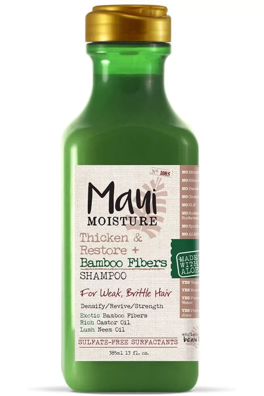 بدون مواد مضر تهیه شده از صد در صد مواد طبیعی حاوی عصاره آلوورا و بامبو بدون سولفات Bamboo Fibers مای Maui شامپو بامبو
