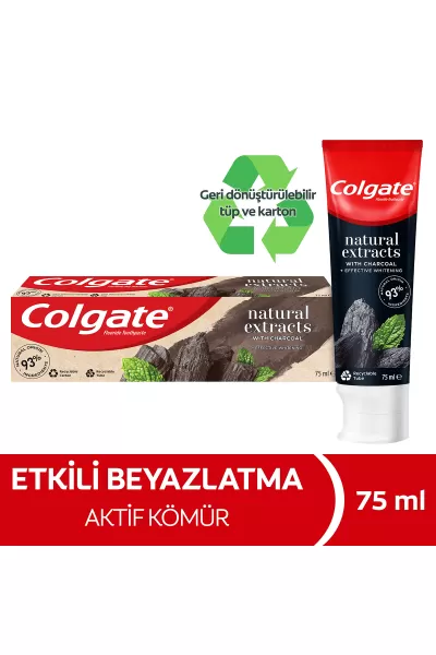 حاوی ذغال فعال و عصاره نعنا تهیه شده از ۹۳ درصد مواد طبیعی کلگیت Colgate خمیر دندان گیاهی ذغال