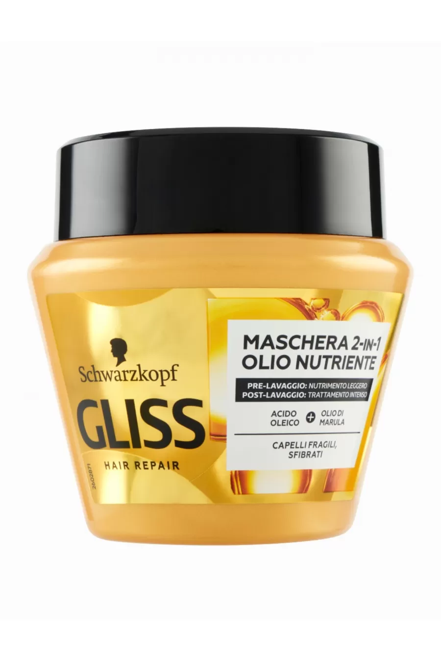 صاف کننده و نرم کننده مو بر طرف کننده وزی مو آبرسانی و مرطوب کننده مو جلوگیری از شکستگی مو تهیه شده از ۹۵ درصد مواد طبیعی  MASCHERA 2 IN 1 گیلیس GLISS ماسک موی ۲ کاره