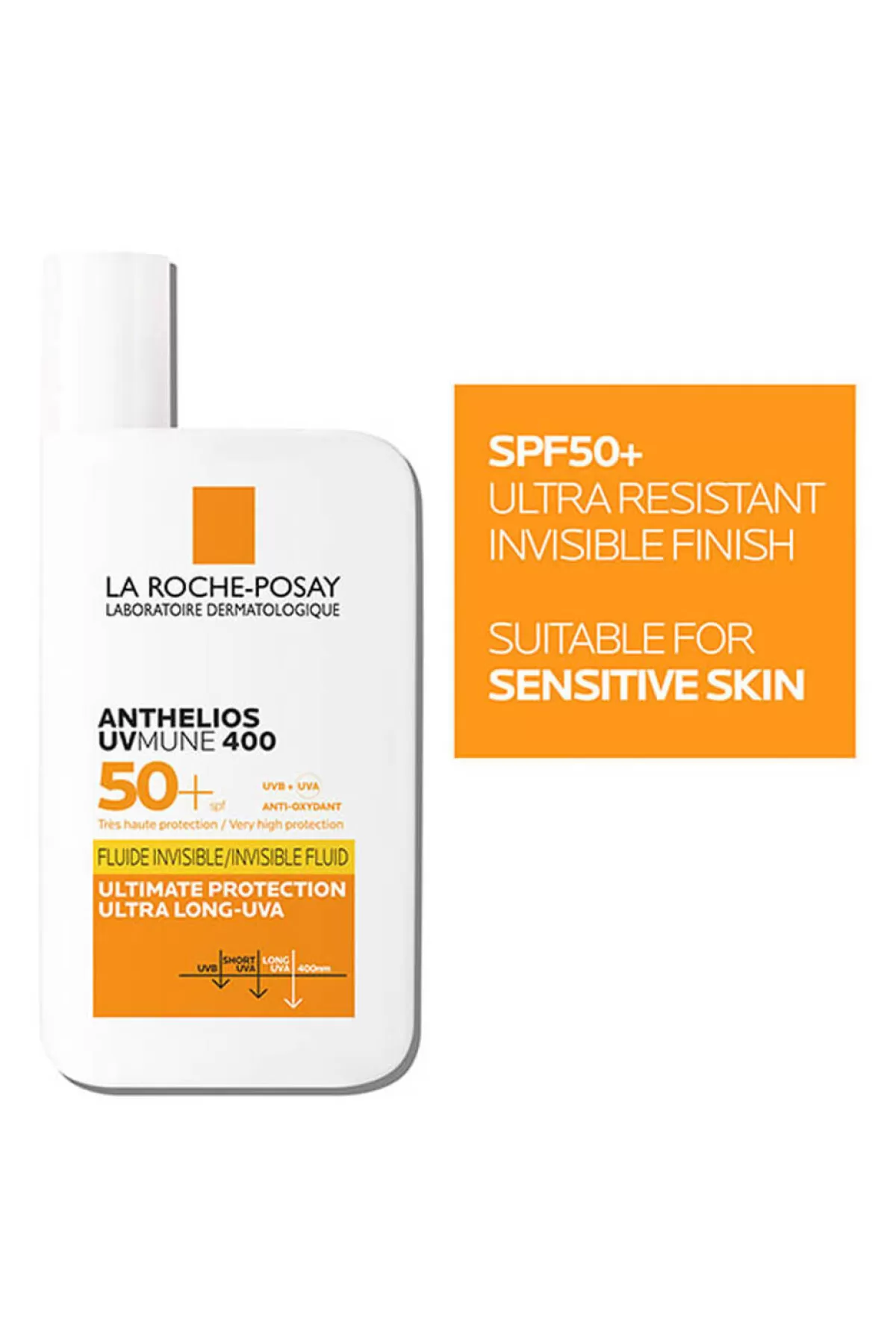 ضد آفتاب SPF 50  بی رنگ فرمولاسیون غیر چرب برای پوست های حساس لاروش پوزای LA ROCH POSAY ضد آفتاب فلوئید